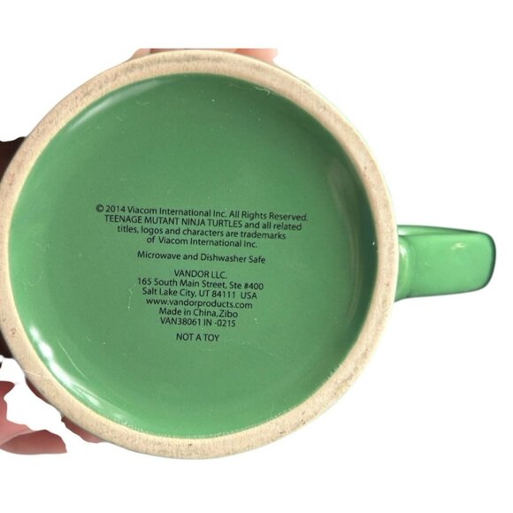 TMNT Teenage Mutant Ninja Turtle Turtle Power Green Coffee Cup Mug Viacom 2014 - Picture 5 of 8